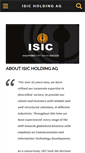 Mobile Screenshot of isic-holding-ag.com
