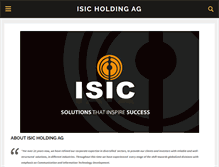 Tablet Screenshot of isic-holding-ag.com